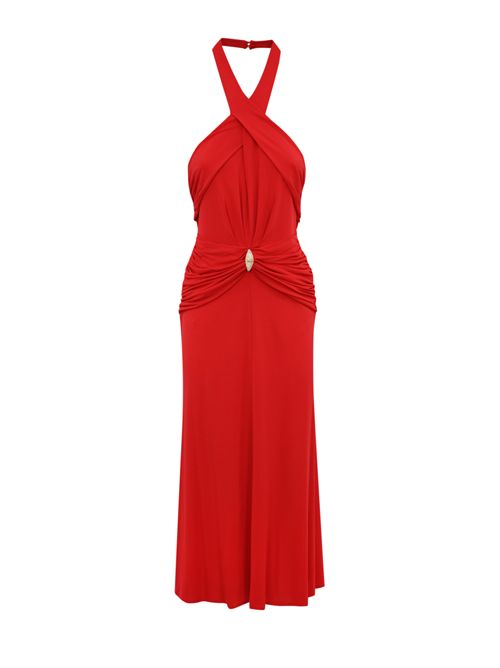 Abito in jersey con scollo incrociato Rosso Elisabetta Franchi | AB71952E2CG5
